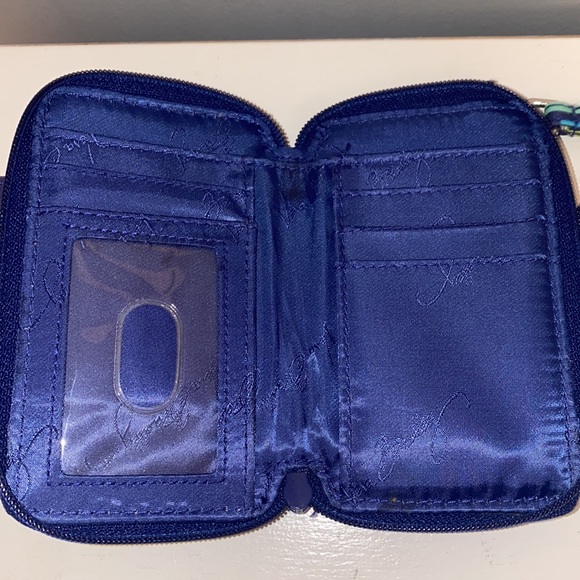 Vera Bradley wallet- Navy, green, and blue - Picture 3 of 3